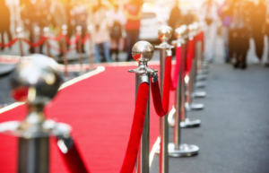 Roped-off red-carpet venue